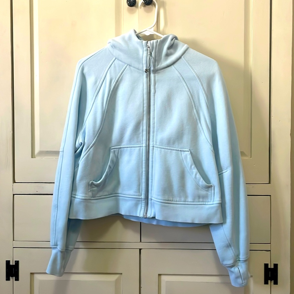 Lululemon Scuba Oversized Full-Zip Hoodie.  Light blue.  Size XS/S